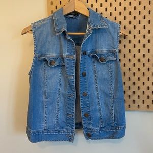 Forever 21 Blue Denim Vest